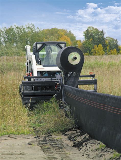 mini skid steer silt fence attachment|silt fence installer for sale.